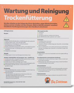 Wartungstafel D: Trockenfütterung